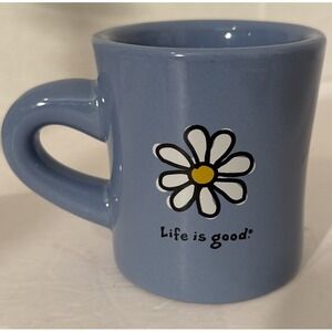 Life is Good Coffee Mug Daisy "Do What You Like Like What You Do" Blue/Purple